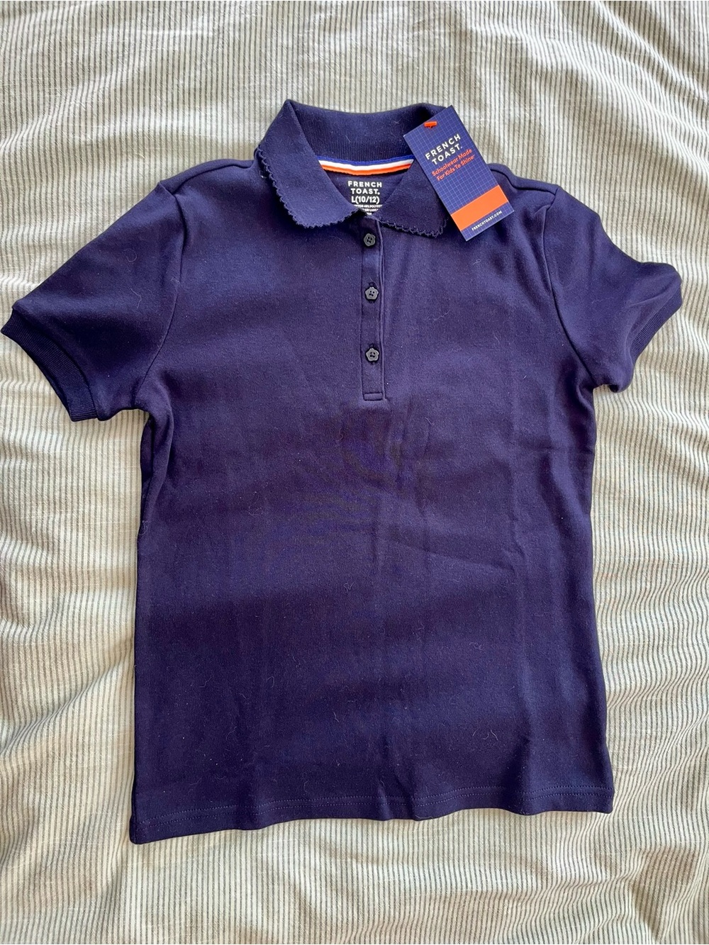 French Toast Short Sleeve Polo Girls 8/10 NWT